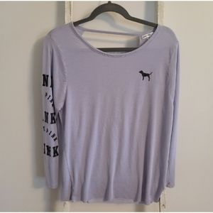 PINK Victoria's Secret XS super soft long sleeve open back loungewear top